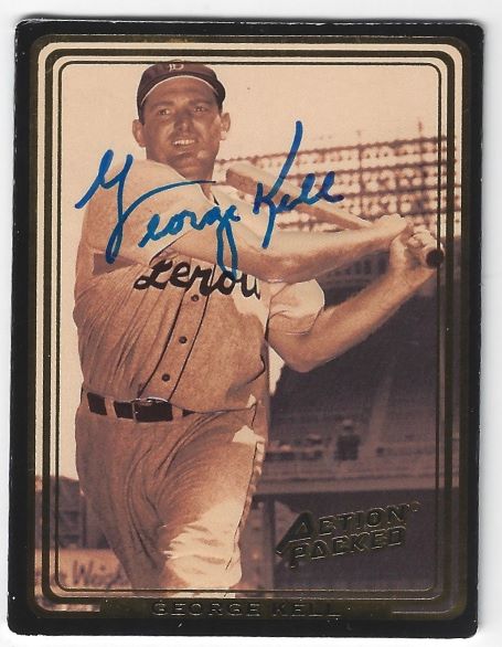 Autographed  GEORGE KELL Detroit Tigers 1992 Action Packed Card