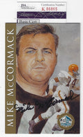Autographed  MIKE MCCORMACK Cleveland Browns Ron Mix Hall of Fame Postcard JSA
