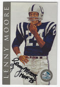 Autographed LENNY MOORE Baltimore Colts Ron Mix Hall of Fame Postcard