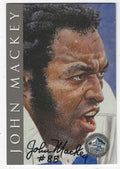 Autographed JOHN MACKEY Baltimore Colts Ron Mix Hall of Fame Postcard