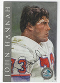 Autographed JOHN HANNAH New England Patriots Ron Mix Hall of Fame Postcard with COA