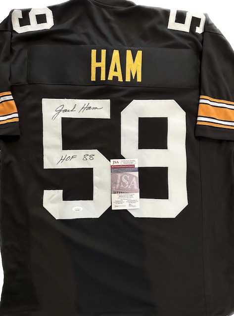 Autographed Jack Ham Pittsburgh Custom Jersey with JSA COA