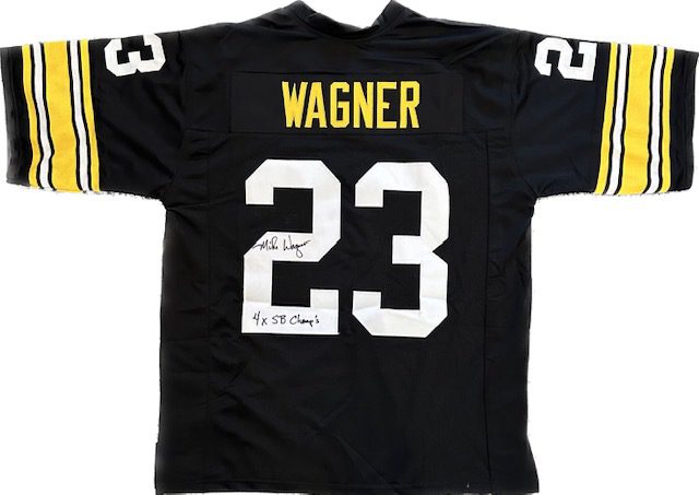 Autographed Mike Wagner Pittsburgh Custom Jersey - with  COA