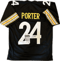 Autographed Joey Porter, Jr  Pittsburgh Custom Jersey - with  JSA COA