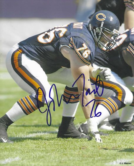 Autographed JOHN TAIT 8x10 Chicago Bears Photo