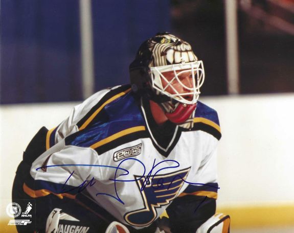 Autographed ROMAN TUREK 8x10 St. Louis Blues Photo