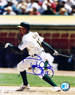 AUTOGRAPHED SIGNED photo TERRENCE LONG #2 Oakland A's