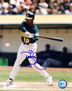AUTOGRAPHED SIGNED photo TERRENCE LONG #4 Oakland A's
