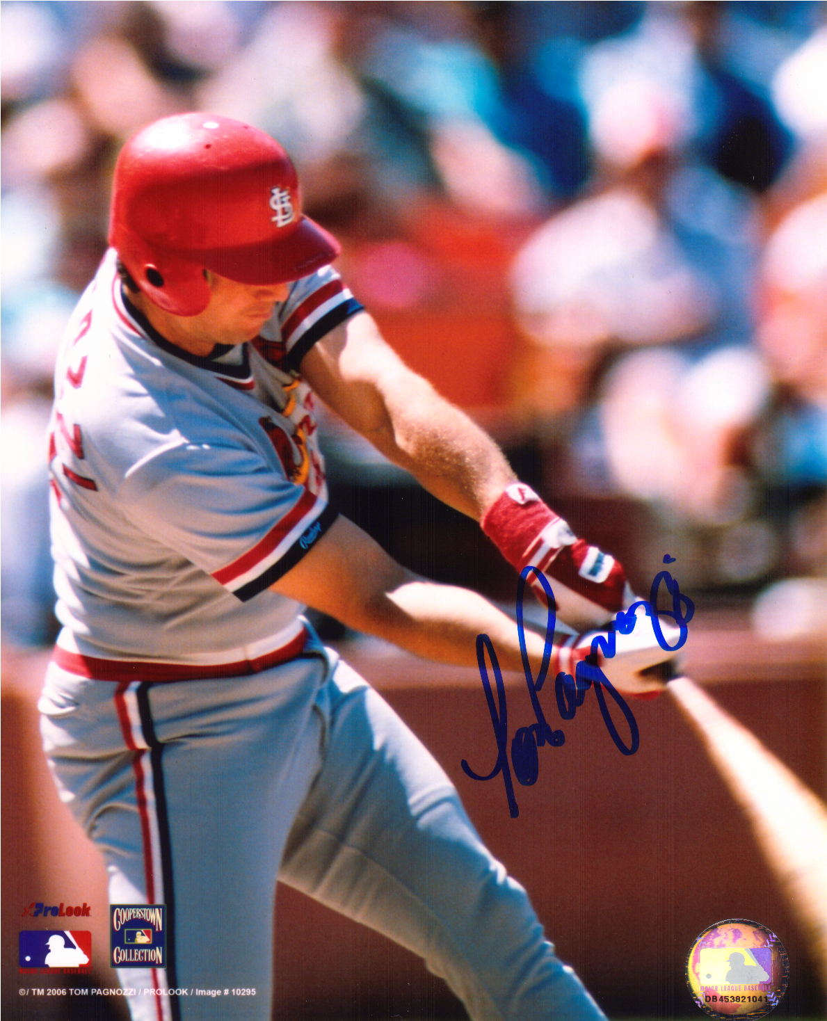 AUTOGRAPHED TOM PAGNOZZI 8X10 St. Louis Cardinals Photo
