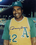 AUTOGRAPHED SIGNED photo TOMMY DAVIS Oakland A's