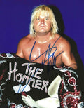 Autographed GREG "THE HAMMER " VALENTINE  WWF Hall of Famer 8X10 Wrestling Photo