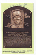 Autographed VLADIMIR GUERRERO Hall of Fame Gold Plaque Post card