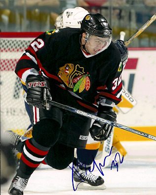 Autographed PAVEL VOROBIEV Photo - Chicago  Blackhawks
