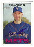 Autographed NEIL WALKER New York Mets 2016 Topps Heritage Card #376