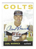 Autographed CARL WARWICK Houston Colt 45's 1964 Topps Card
