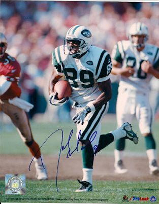 Autographed DEDRICK WARD New York Jets photo