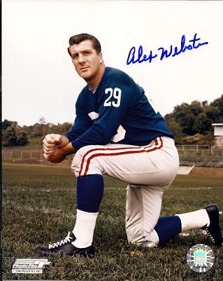 Autographed ALEX WEBSTER New York Giants photo