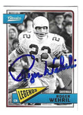 Autographed ROGER WEHRLI St. Louis Cardinals 2018 Panini Classics Card