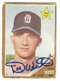Autographed DON WERT Detroit Tigers 1962 Topps Card