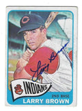 Autographed LARRY BROWN Cleveland Indians 1965 Topps Card