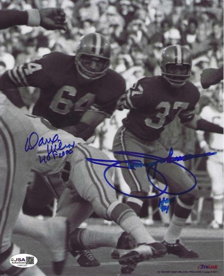 Autographed DAVE WILCOX & JIMMY JOHNSON 8X10 San Francisco 49'ers Photo JSA