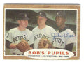 Autographed JAKE WOOD Detroit Tigers 1962 Topps Card