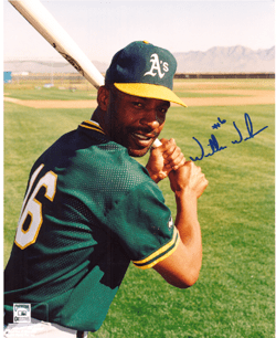 AUTOGRAPHED SIGNED photo WILLIE WILSON #1 Oakland A's