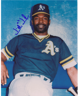 AUTOGRAPHED SIGNED photo WILLIE WILSON #2 Oakland A's