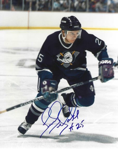 Autographed Terry Yake 8X10  Anaheim Ducks Photo