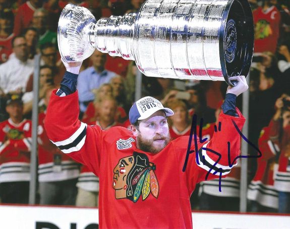 Autographed Andrew Desjardins 8X10 Chicago Blackhawks Photo