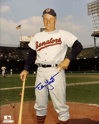 AUTOGRAPHED photo ED YOST Washington Senators