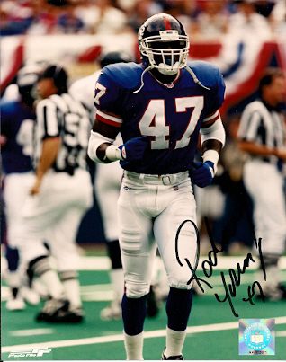 Autographed RODNEY YOUNG New York Giants photo