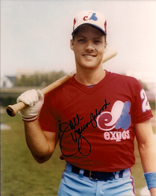 AUTOGRAPHED JOEL YOUNGBLOOD Montreal Expos Photo