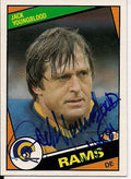 JACK YOUNGBLOOD Los Angeles Rams Autographed 1984 Topps Card