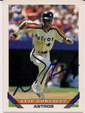 Autographed  LUIS GONZALEZ 1993 Topps Card
