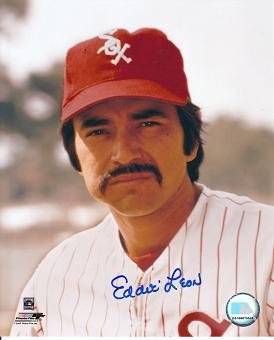 AUTOGRAPHED  EDDIE LEON 8x10 White Sox photo