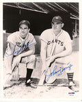 Autographed RALPH KINER & JOHNNY MIZE 8X10  photo PSA