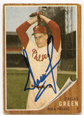 Autographed DALLAS GREEN 1962 Topps Card