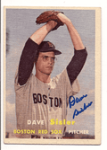 Autographed DAVE SISLER 1957 Topps Card