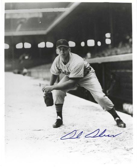 AUTOGRAPHED AL ABER 8X10 Detroit Tigers Photo