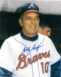 AUTOGRAPHED  photo BOBBY BRAGAN Milwaukee Braves