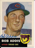 Autographed BOB ADDIS 1953 Topps Archives Card