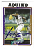 Autographed GREG AQUINO Arizona Diamondbacks 2005 Topps Card
