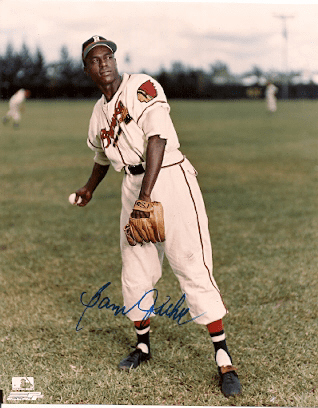 AUTOGRAPHED SAM JETHROE 8x10 Milwaukee Braves Photo