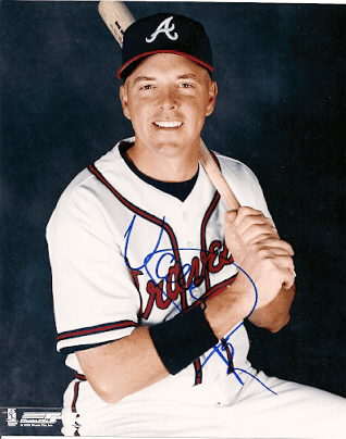 AUTOGRAPHED  photo WALLY JOYNER Atlanta Braves