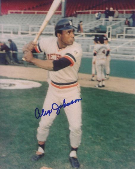 AUTOGRAPHED ALEX JOHNSON 8x10 Detroit Tigers Photo