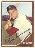 Autographed ALEX GRAMMAS St. Louis Cardinals 1962 Topps Card