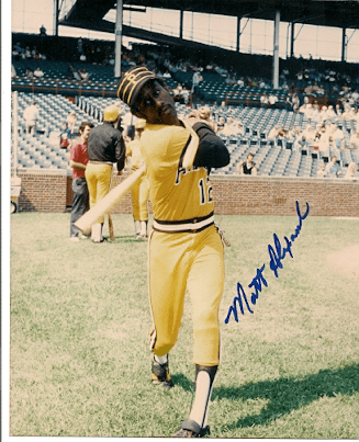 AUTOGRAPHED MATT ALEXANDER 8X10 Pittsburgh Pirates Photo