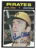 Autographed GENE ALLEY Pittsburgh Pirates 1971 Topps Card