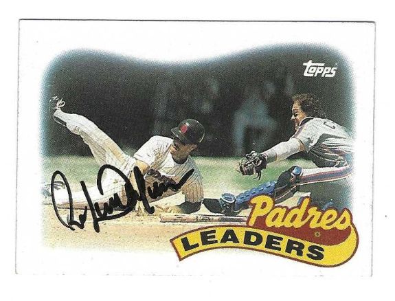 Autographed ROBERTO ALOMAR San Diego Padres 1989 Topps Card